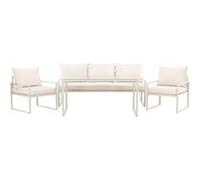 Cataniasalon 1 "table à manger", 1 canapé, 2 fauteuils beige.