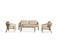 Salon de Jardin 5 Places "Goya" 180cm Naturel & Gris