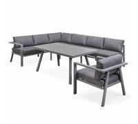 Salon de jardin 8 places en aluminium Saint Tropez - Oviala