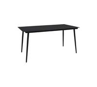 vidaXL Ensemble de jardin 7 pièces corde de coton et acier noir
