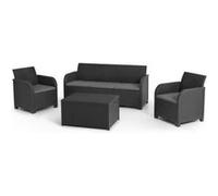 Salon de jardin allibert by resine tressee gris 5 personnes