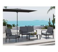 Salon De Jardin Alu Jao - 4 Places - Jardideco Multicolore