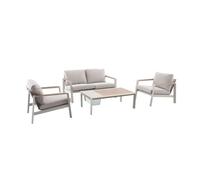 Salon De Jardin Alu Nouma Beige - 4 Places - Jardideco Multicolore