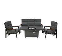 Mobilier de jardin pour 5 personnes avec foyer et possibilité de se transformer en transat