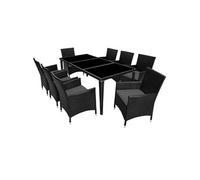 Salon de jardin Avec cadre en aluminium Résistant aux intempéries et UV noir