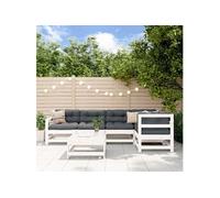 Salon de Jardin avec Coussins 6 pcs, Canapés avec Dossier et Accoudoir, Ensemble de Meubles avec Table Basse Patio 3185998