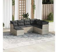 Salon de Jardin avec Coussins Canapés Patio 8 pcs Beige Résine Tressée vidaXL