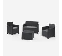 Salon de jardin avec coussins et table basse Emma Lounge Set