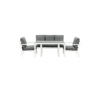 Paris prix salon de jardin Barcelona - Blanc & gris foncé