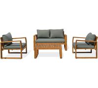 Salon de jardin bas en bois d'acaciaacacia