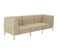 Salon de jardin bas modulable uni 3 places beige 232 x 80 cm Patio, Oviala