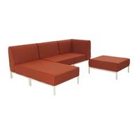 Salon de jardin bas modulable uni 4 places terracotta 272 x 153 cm Patio, Oviala