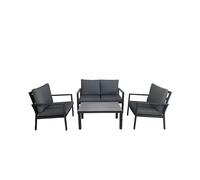 Salon de jardin bas Solena - Aluminium - 4 personnes