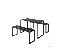 Salon de jardin bistro - Outsunny 3pcs - Acier anti-corrosion - Rotin PE tressé - Compact 2 places