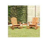vidaXL Ensemble de salon de jardin Adirondack 3 pièces bois massif acacia