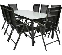 Salon de jardin de 9 pièces | groupe de salle à manger de groupe de sièges | 1xtable, 8x chaises | dimensions de table env. H. 76 x W. 189 x D. 90 cm | Ensemble de jardin – Chaises 189 MA