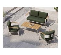 Salon De Jardin Dekoa En Alu Et Pin - 4 Places - Jardideco Multicolore