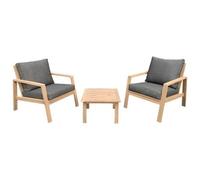 Salon De Jardin En Acacia 2 Places Gili - Coussins Gris Gris