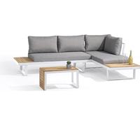 Salon de jardin en bois d'acaciaacacia et aluminium