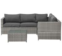 Salon de jardin en rotin gris AVOLA