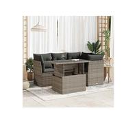 Salon de jardin GENERIQUE 5 pieces 4 personnes 100 x 55 x 73 cm resine tressee