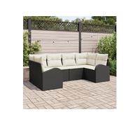 Salon de jardin GENERIQUE 6 pieces noir rotin 62 x 55 x 69 cm Noir