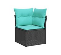 Salon de jardin GENERIQUE 7 pieces noir rotin 62 x 71 x 69 cm