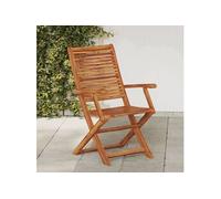 Salon de jardin GENERIQUE marron bois massif 2 pieces 95 x 66 x 95 cm