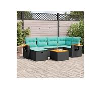 Salon de jardin GENERIQUE rotin 7 pieces 62 x 62 x 69 cm