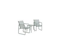 Salon de jardin GENERIQUE vert metal 3 pieces x 59.5 cm 6 personnes