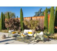Salon de jardin Henderson vert sauge - 4 places - Jardiline Vert sauge