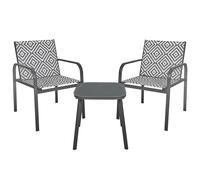 Salon de Jardin - HOME DECO FACTORY - MEXICO - Graphique - Compact - Gris