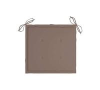 vidaXL Coussins de chaise jardin lot de 6 taupe 40x40x4cm tissu oxford