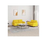 Salon de jardin modulable Vidaxl bois jaune 2 pieces Jaune G