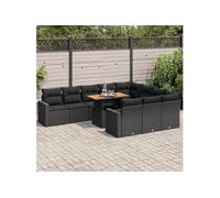 Salon de jardin modulable GENERIQUE 11 pieces 2 personnes 100 x 55 x 73 cm resine tressee