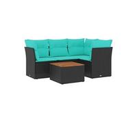 Salon de jardin modulable GENERIQUE 5 pieces rotin 62 x 62 x 69 cm