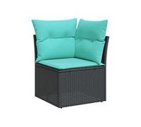 Salon de jardin modulable GENERIQUE 7 pieces rotin noir 62 x 62 x 69 cm