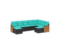 Salon de jardin modulable GENERIQUE - Lot de 9 pieces - Resine tressee - 62 x 55 x 69 cm