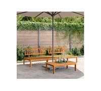 vidaXL Canapés centraux de jardin en palettes – 2 pcs – Bois massif acacia