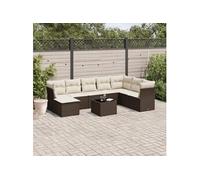 Salon de jardin modulable GENERIQUE resine tressee 8 personnes 55 x 62 x 69 cm 9 pieces