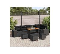 Salon de jardin modulable GENERIQUE rotin 10 pieces 62 x 65.5 x 85 cm