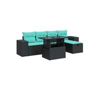 Salon de jardin modulable GENERIQUE rotin 6 pieces gris 62 x 62 x 69 cm