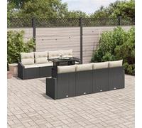 Salon de jardin modulable GENERIQUE rotin 7 pieces 62 x 100 x 85 cm 2 personnes Noir