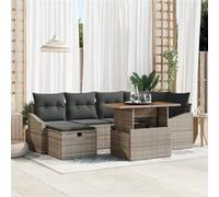 Salon de jardin modulable vidaxl 7 pieces bois massif gris 100 x 55 x 100 cm Gris