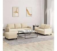 Salon de jardin modulable bois beige 3 pieces