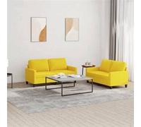 vidaXL Ensemble de canapés - Jaune clair