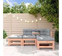 Salon de jardin modulable vidaxl bois massif 3 personnes x 63.5 x 60 cm 4 pieces bois
