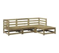 vidaXL Ensemble de canapés de jardin en pin imprégné, 4 pièces
