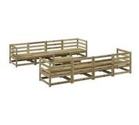 vidaXL Ensemble de 9 canapés de jardin en pin imprégné