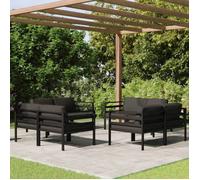 Maison Exclusive - Salon de jardin 8 pièces avec coussins Aluminium Anthracite